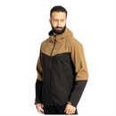 Lightweight Pentagon Monlite WP Softshell Jacket in tan and black, waterproof and windproof with hood for outdoor use