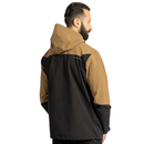 Pentagon Monlite WP softshell jacket with tan and black waterproof, windproof lightweight fabric and attached hood