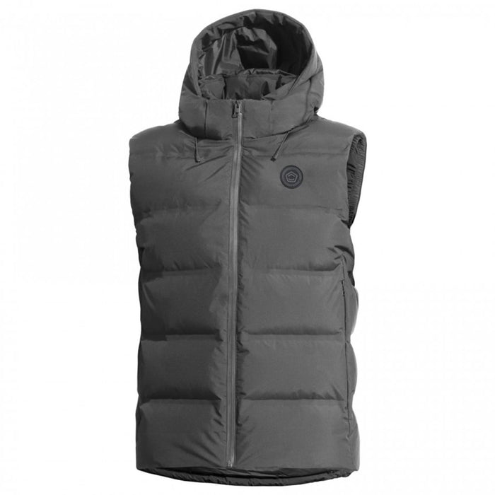 PENTAGON Omega Down Vest gris repelente al agua recubierto con capucha sin mangas invierno - GoMilitar