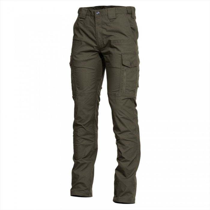 Pantalones tácticos Pentagon Ranger 2.0 de color verde oliva con tejido ripstop duradero y elástico en dos direcciones