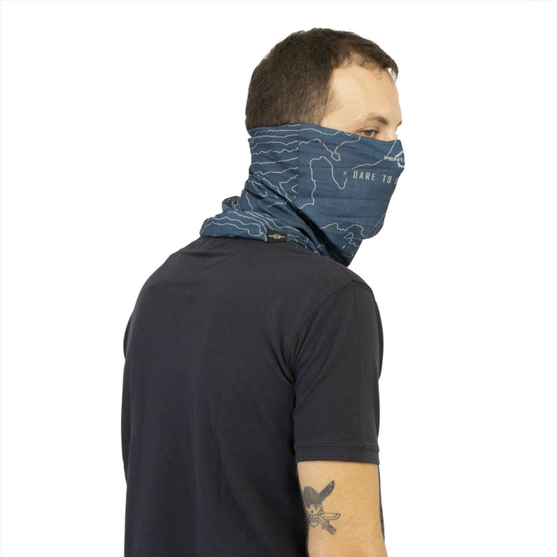 Pentágono Skiron Topográfica Mapa Neck Gaiter Decisión gráfica de tela seca rápida