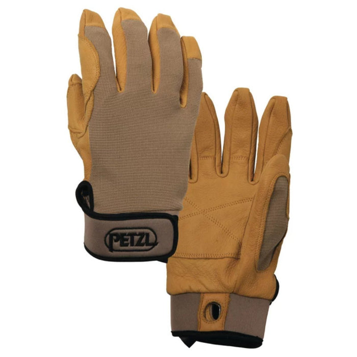 Petzl Guantes De Escalada Cordex Doble Capa De Cuero Manejo De Cuerda Rappel Beige - GoMilitar