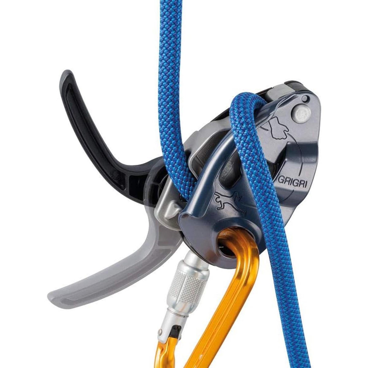 Petzl Grigri Braking Braking Bajón Equipo de escalada Azul de aluminio