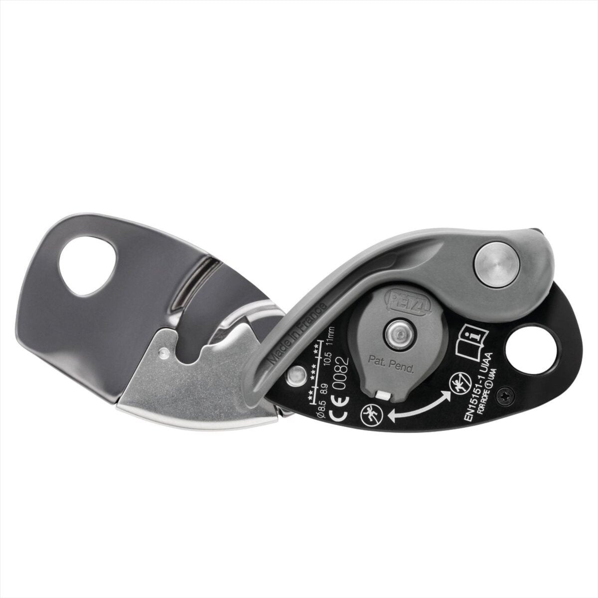 PETZL GRIGRI® + Asegurador Frenado Asistido 8,5-11 mm Cuerdas Escalada Púrpura