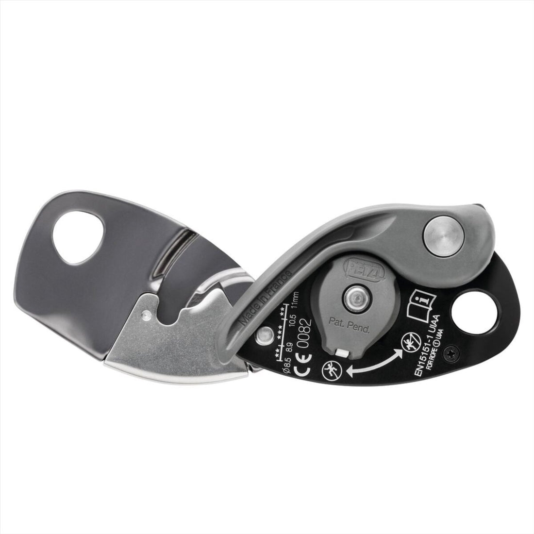 Petzl GRIGRI Asegurador Frenada Asistida Antipánico 8,5-11 mm Gris