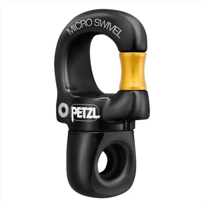 PETZL Micro Giratorio Compacto Abrible Rodamiento De Bolas Giratorio Escalada Negro - GoMilitar