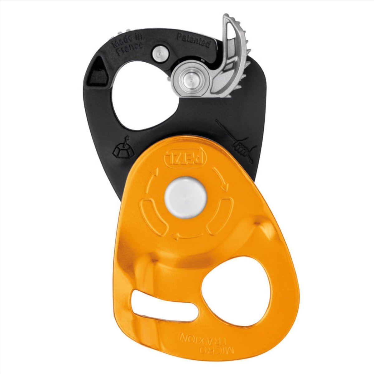 Dispositivo de polea de cuerda Petzl Micro Traxion, ligero, captura de progreso, 8-11 mm