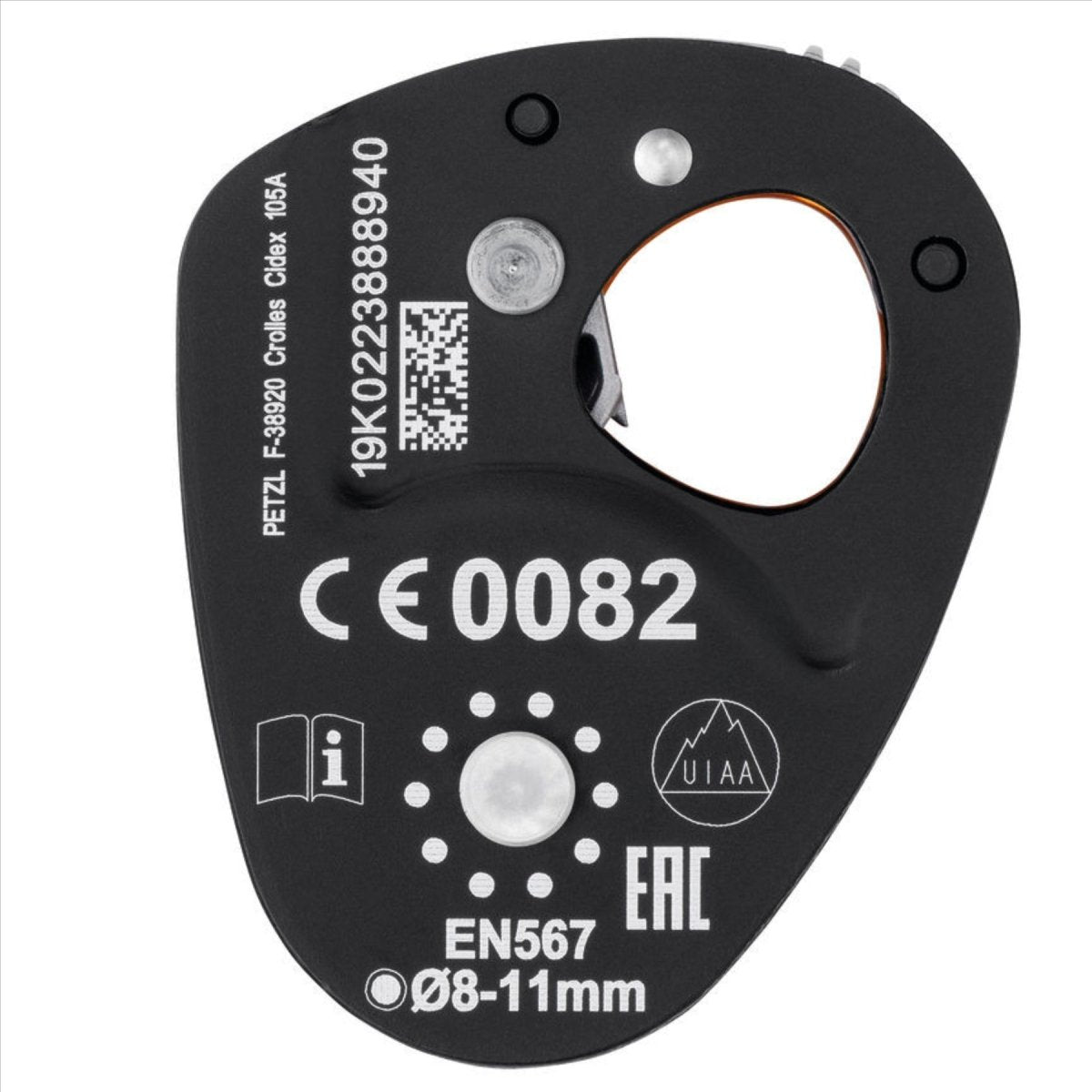 Dispositivo de polea de cuerda Petzl Micro Traxion, ligero, captura de progreso, 8-11 mm