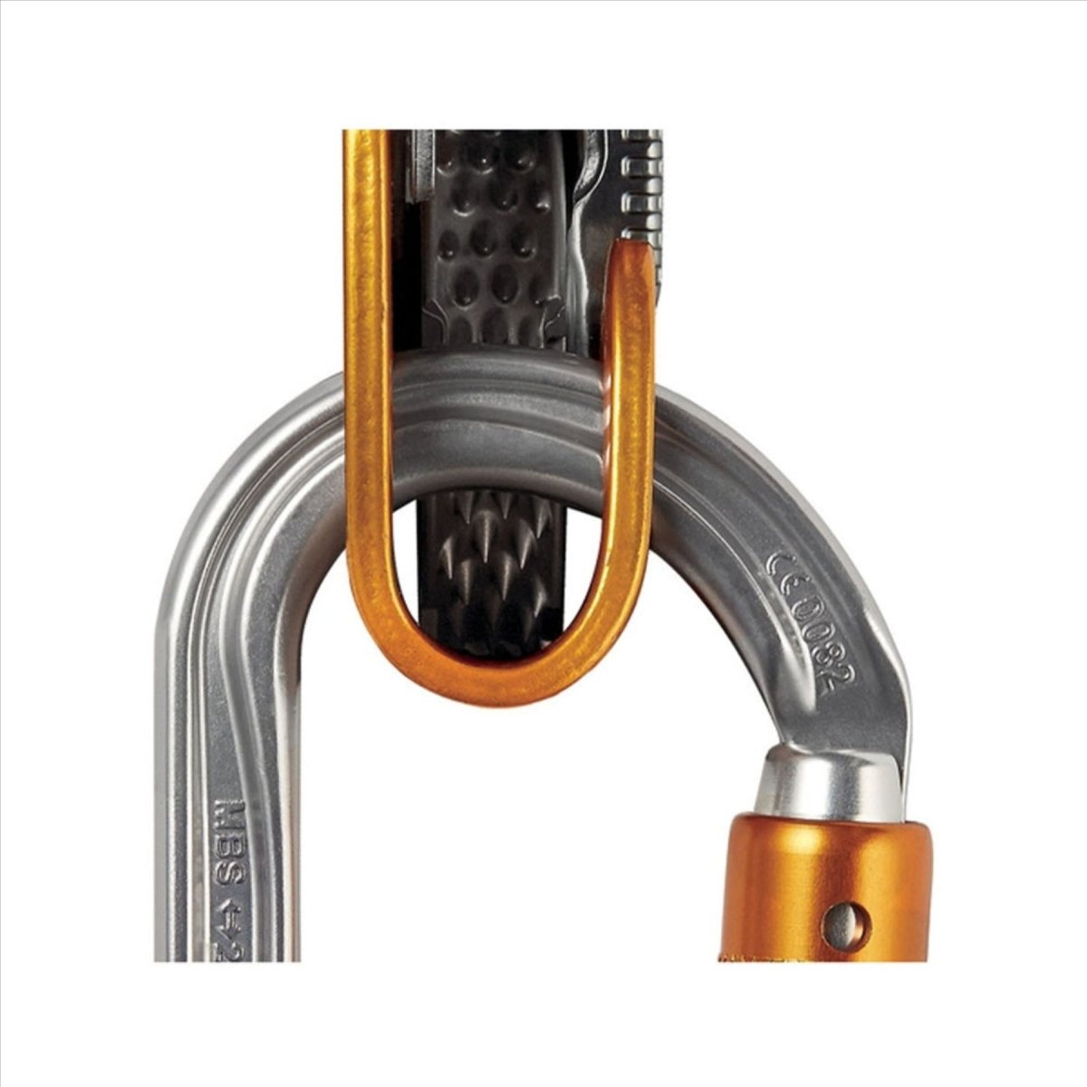 Petzl OK Triact Lock Mosquetón Oval Aluminio Ligero Acceso por Cuerda Naranja
