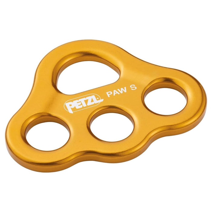 Placa de Seguridad PETZL PAW S 3 Puntos de Anclaje Aluminio Alta Resistencia Amarillo - GoMilitar