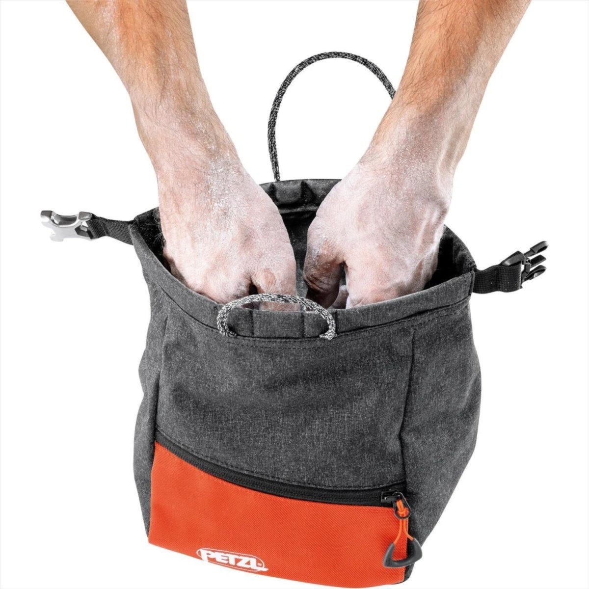 PETZL SAKAB Bolsa de tiza Durable Cierre magnético enrollable Múltiples bolsillos Gris