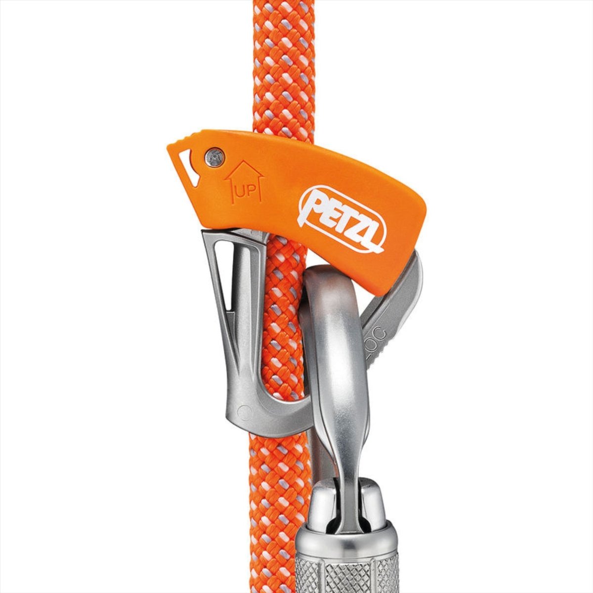 PETZL TIBLOC Abrazadera para cuerda Ascender Sistema de bloqueo automático Cuerdas de 8-11 mm Naranja