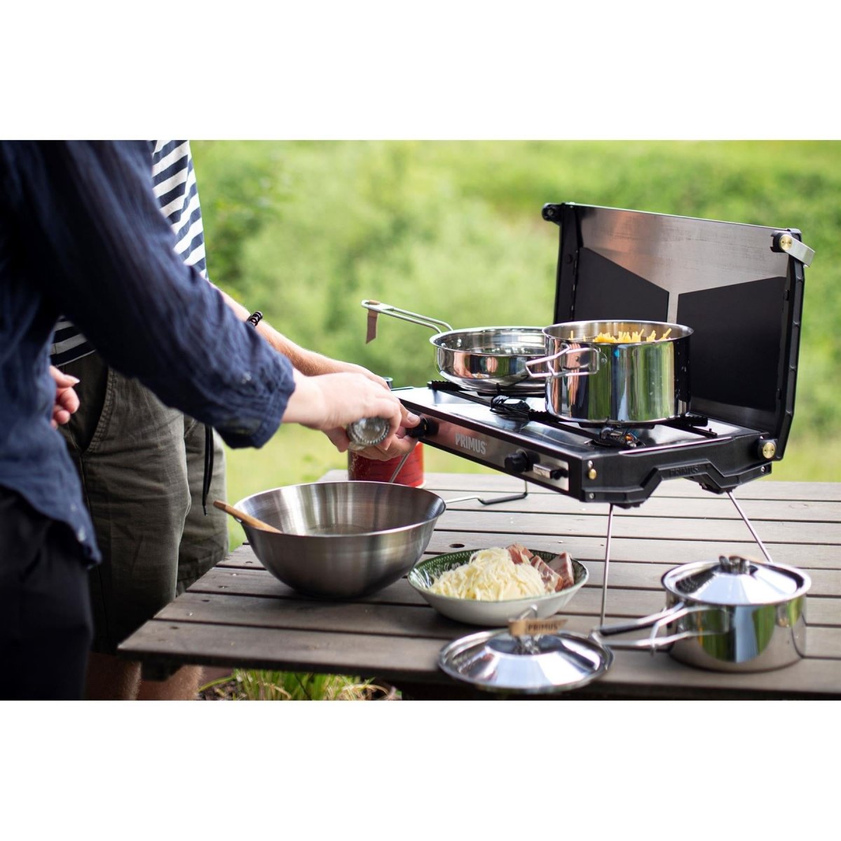 PRIMUS CAMPILA COCINA COQUERA Campocina para acampar de acero inoxidable
