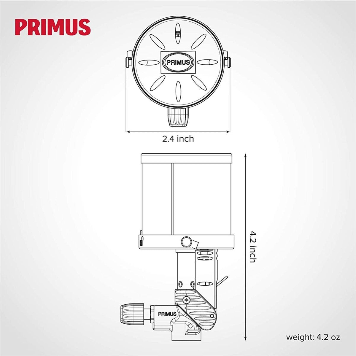 Sistema de colgación de encendido brillante de la lámpara de gas primus micron micron