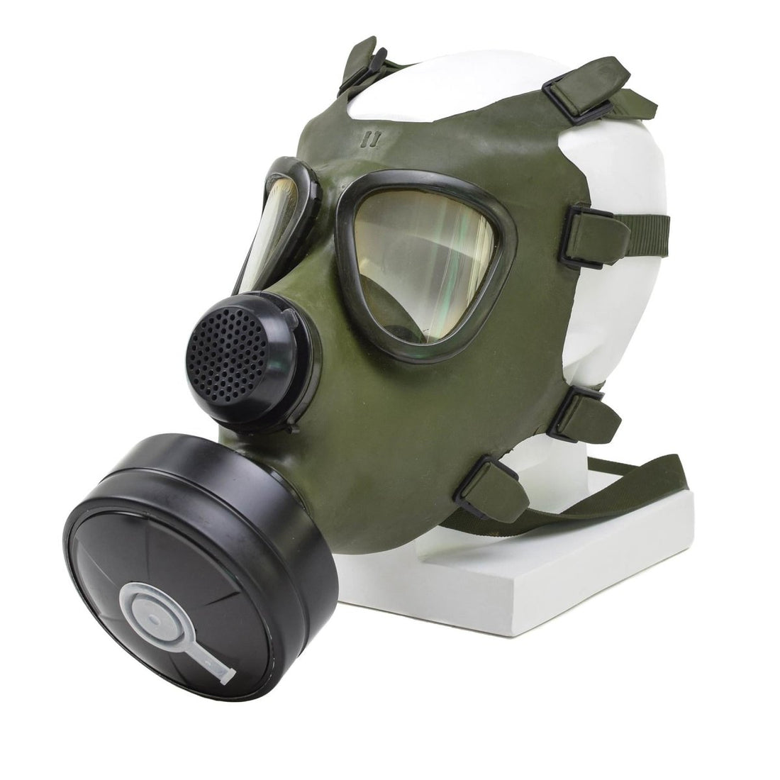 Máscara de gas rumana M74 Full Full Full NBC Respirator Vintage Olive Military Excedente
