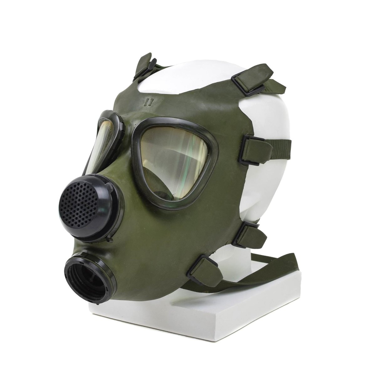 Máscara de gas rumana M74 Full Full Full NBC Respirator Vintage Olive Military Excedente