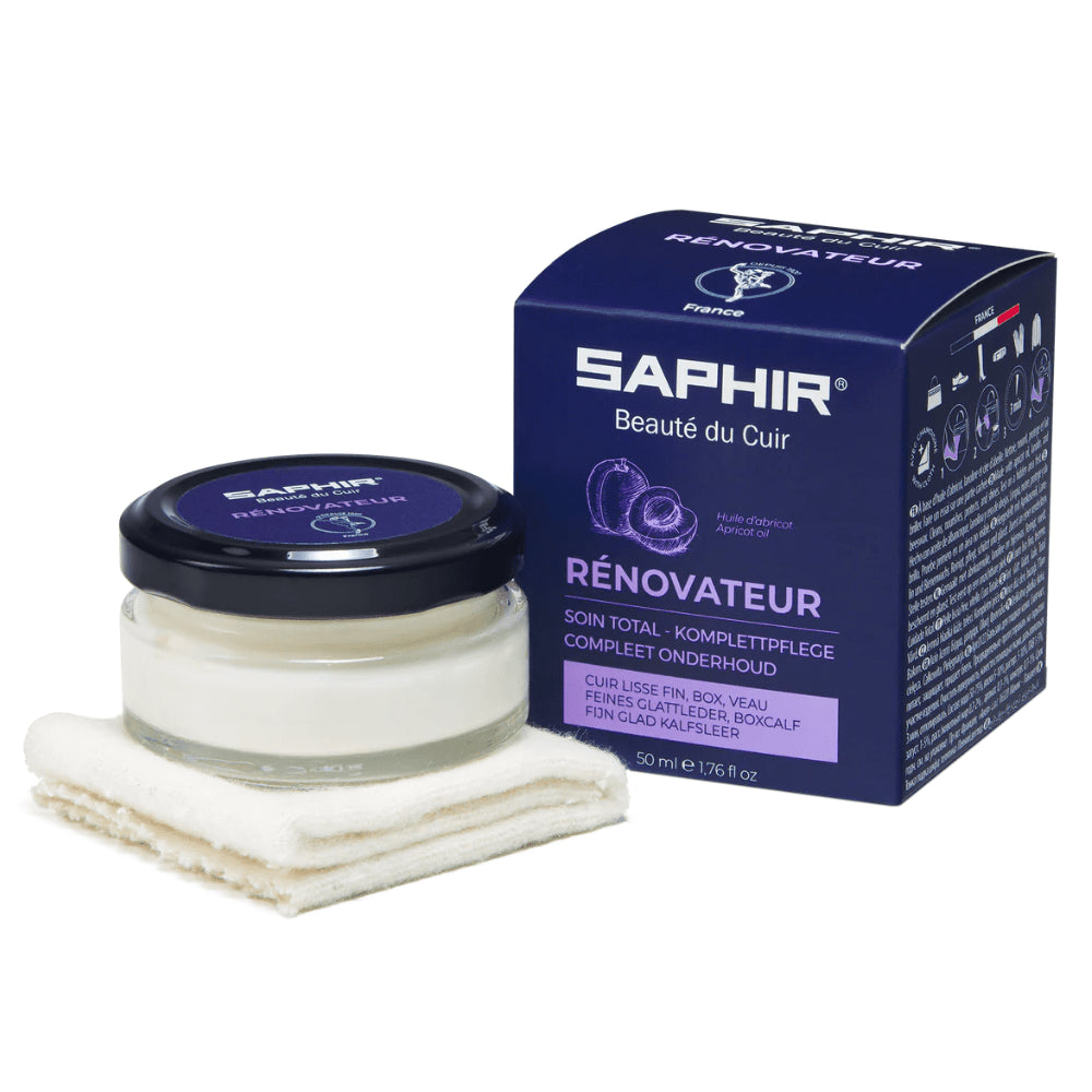 Saphir Renovateur Crema Acondicionador Calzado Total Care Cuero Liso Tarro 50ml