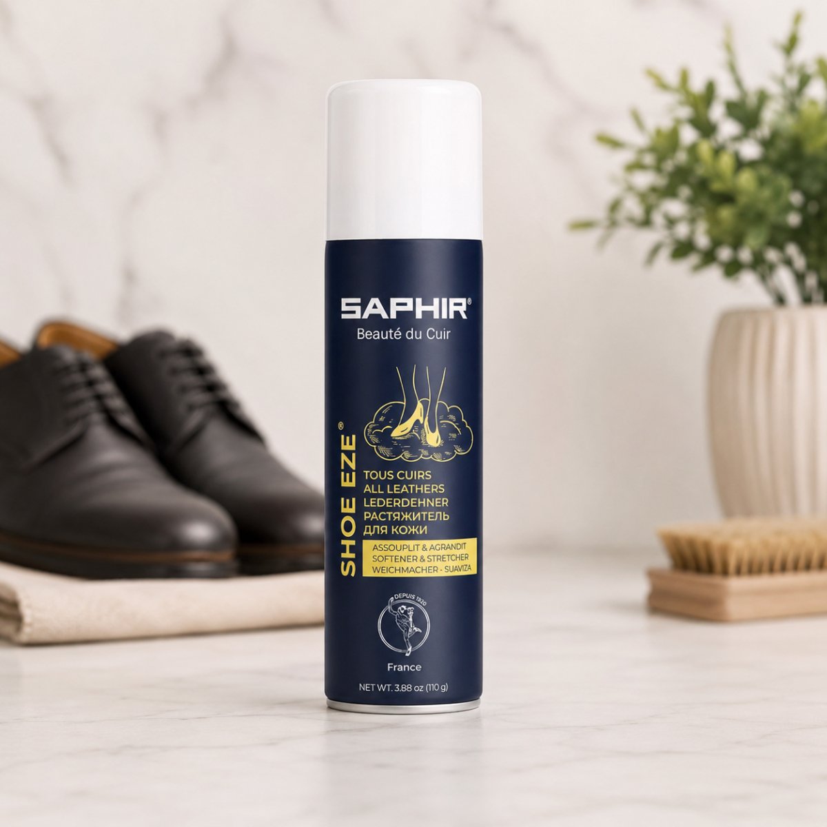 Saphir Shoe-Eze Aerosol Shoe Stretch Spray Suavizante de cuero 50 ml