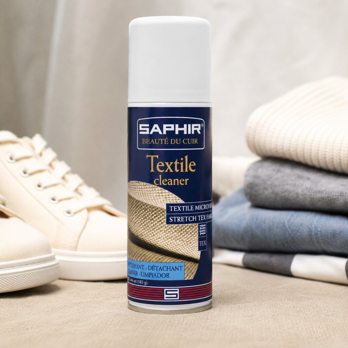 Saphir Textile Cleaner Spray 200ml Limpiador de tejidos para todos los materiales textiles