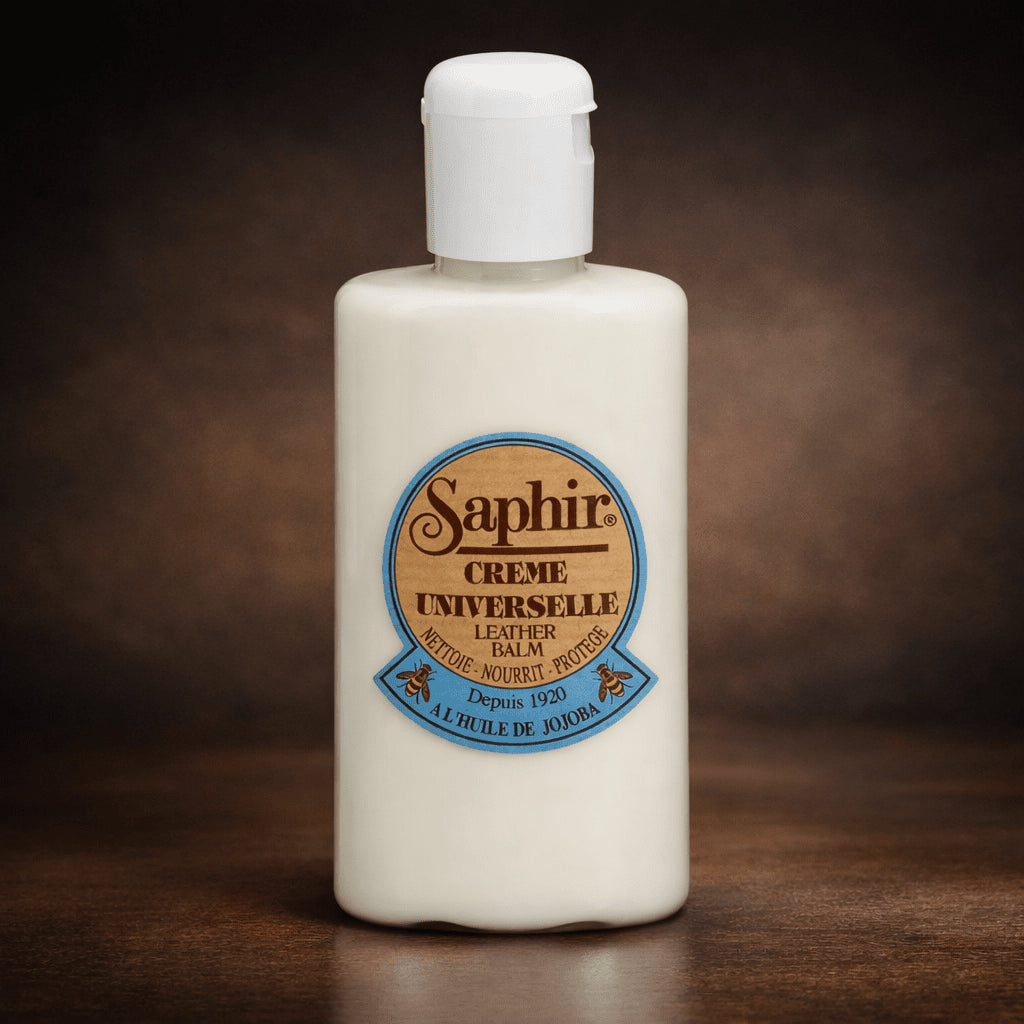 Saphir Universal Crema Acondicionador Cuero Cuidado Zapatos Bolsos Cuero Liso 150ml