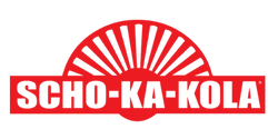 Red circular stamp-style logo with distressed texture and the text 