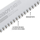 Silky GOMBOY 240 - 10 Folding Saw Serrated Japanese Stainless Steel Blade - GoMilitar
