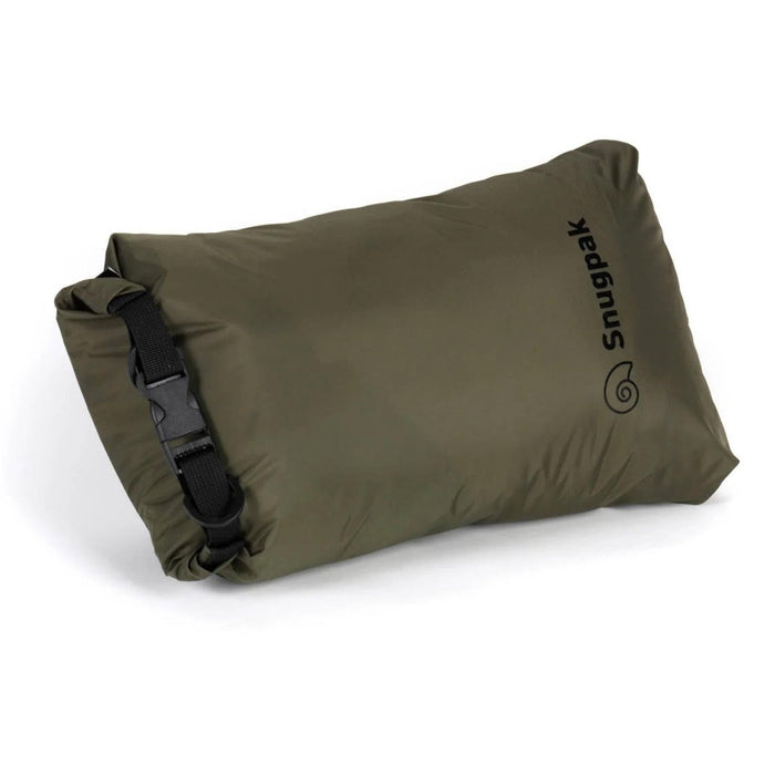 Bolsa de embalaje SnugPak Dri-Sak 8L impermeable con cierre de hebilla superior color oliva - GoMilitar