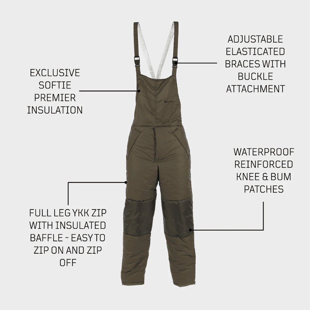 Snugpak Salopettes aislantes Pantalones con peto reversibles YKK Cremallera completa en la pierna para clima frío