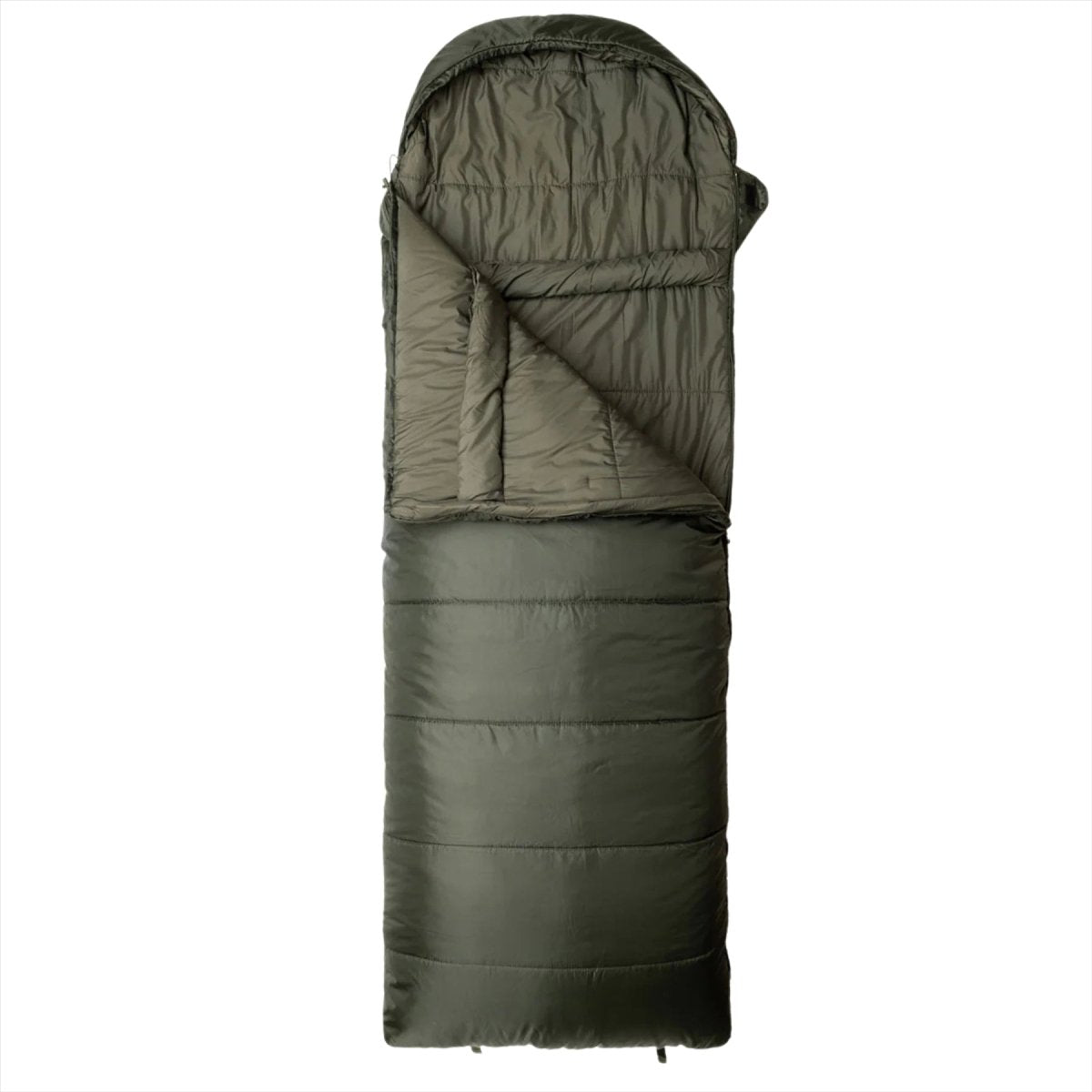 Snugpak Navigator Saco de dormir de invierno con relleno de isofibra Cremallera lateral izquierda Oliva