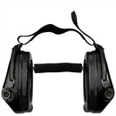 Black Sordin Supreme Pro-X electronic hearing protection neckband with adjustable strap and on-ear cushioned cups