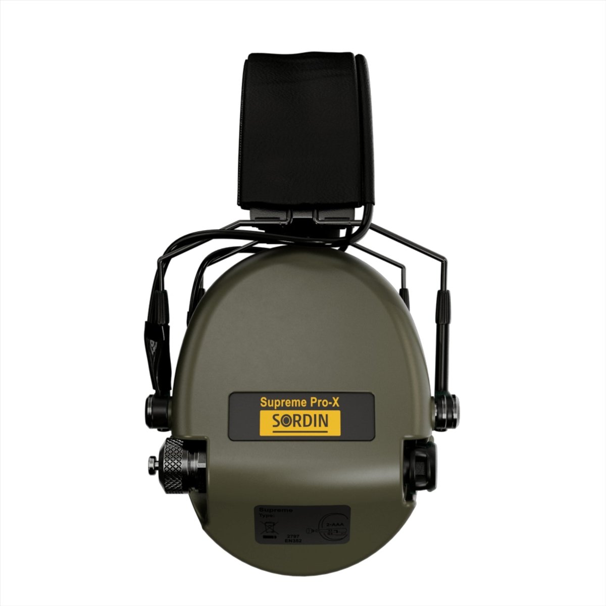 Sordin Supreme Pro-X Hear 2 Slim Diadema táctica Protección auditiva Verde