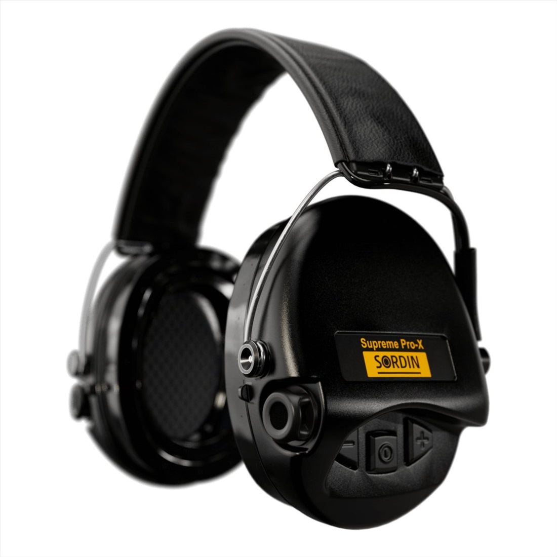 Sordin Supreme Pro-X LED Auriculares electrónicos de protección auditiva para disparos, color negro