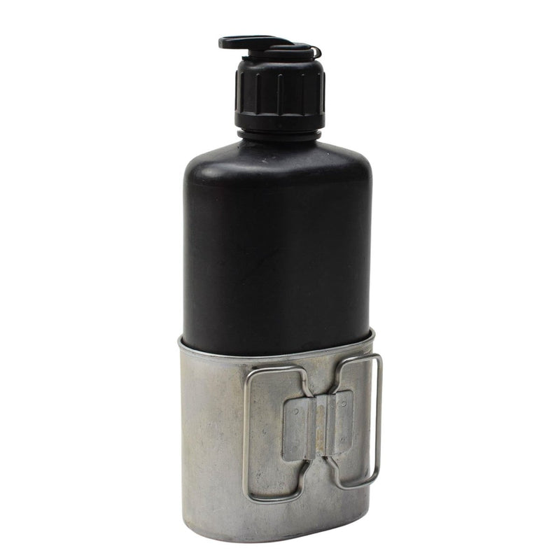 Frasco de bebidas del ejército suizo Switzerland Botella de agua Military Cantaen & Copa M84