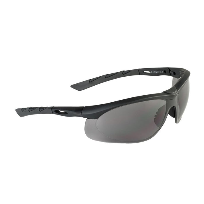 SWISS EYE Gafas balísticas tácticas con lentes tintados anchos, protección UV400 y revestimiento antivaho