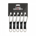 TAC MAVEN Mosquetones de aluminio de 7 mm, paquete de 5 clips para llaves para acampar al aire libre