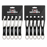 TAC MAVEN Mosquetones de aluminio de 7 mm, paquete de 5 clips para llaves para acampar al aire libre