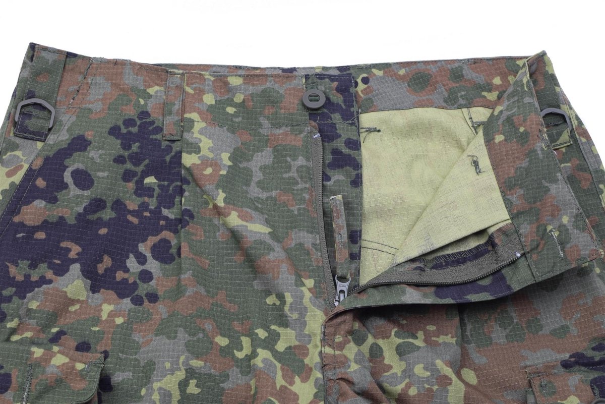 Pantalones de combate cargo de campo estilo ejército alemán marca TACGEAR flecktarn camo ripstop