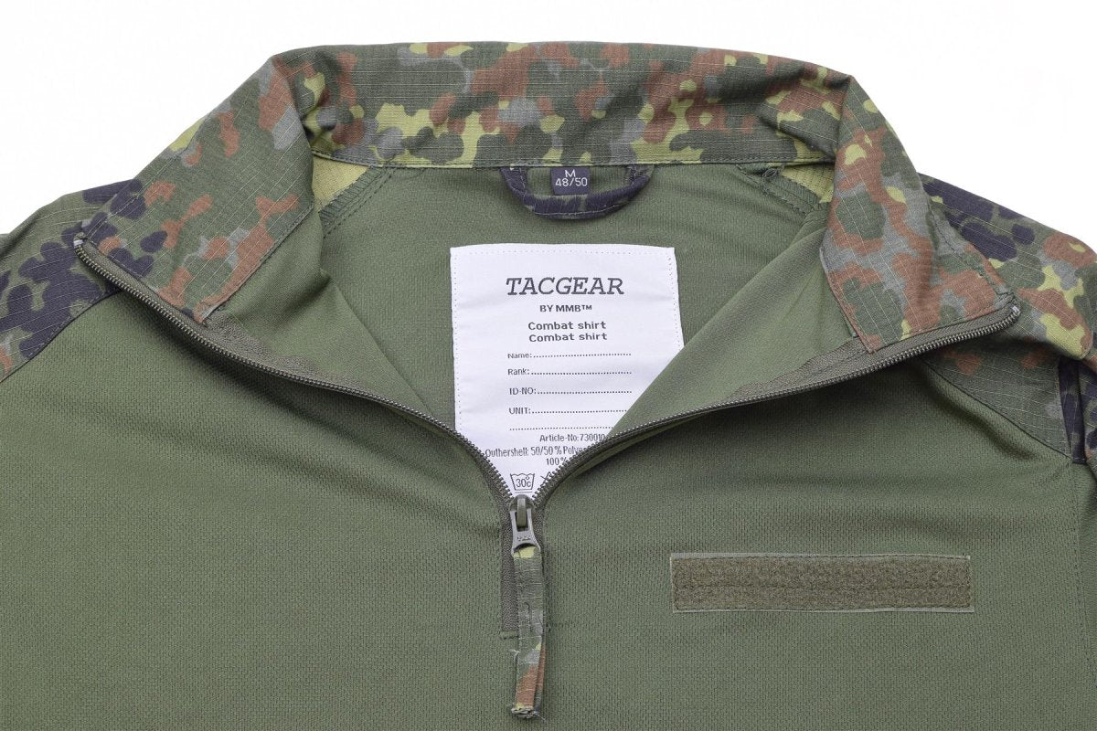 Tacgear Brand Alemán Camisas de estilo del ejército Combate Tropas Underwear Flecktarn Camo