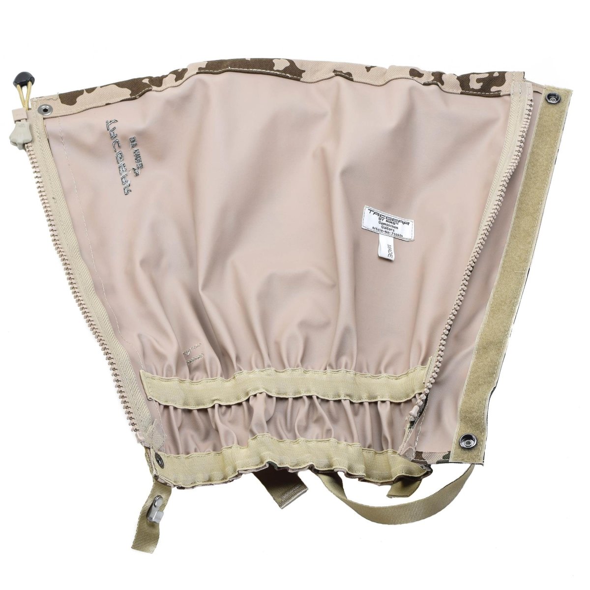 Tacgear Gaiters de pierna impermeable alemán BW Tropical Camo Metal Hooks Nuevo