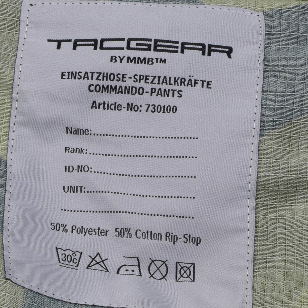 Tacgear Brand Swedish Military Combat Pants Splinter Cargo Cargo Ripstop
