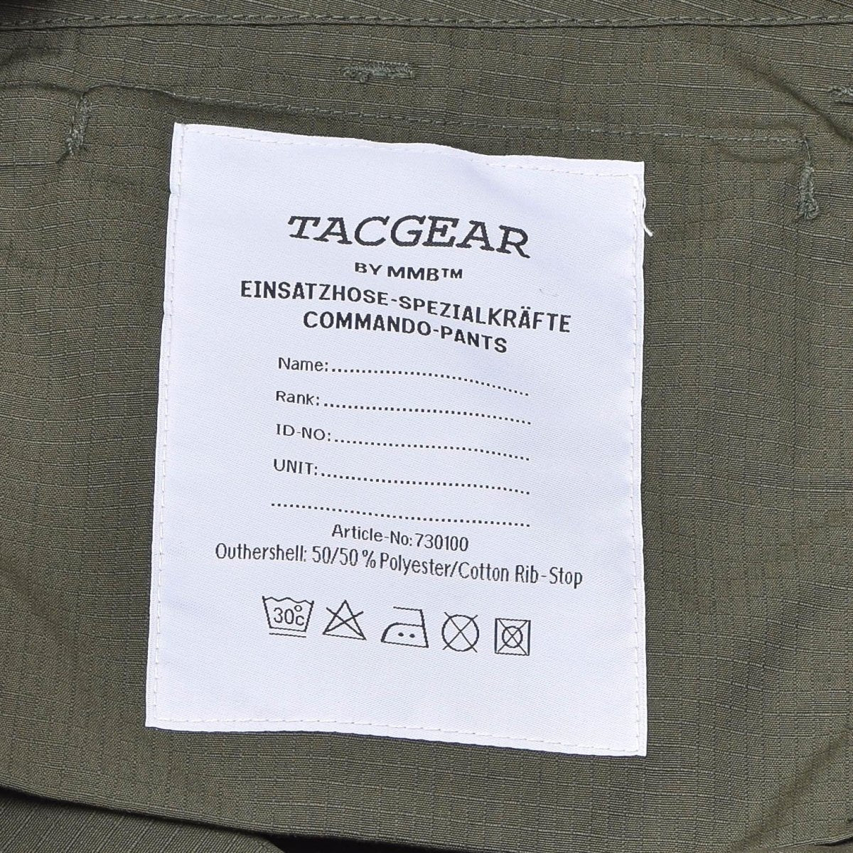 Tacgear Pantalones de carga de campo militar Ripstop pantalones reforzados tácticos oliva