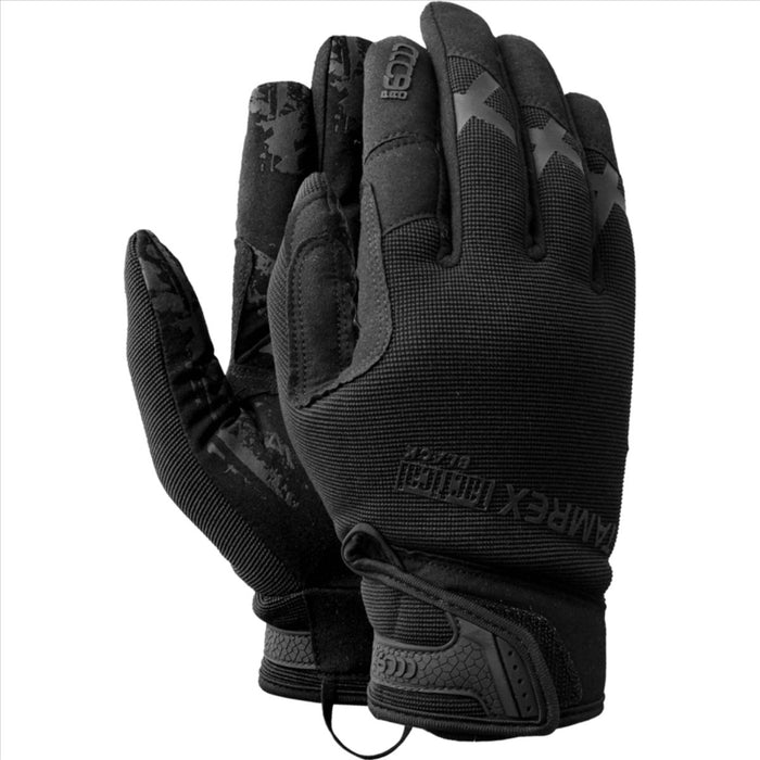Guantes Tácticos TAMREX Cuero Sintético Extremadamente Duradero Buen Agarre Negro - GoMilitar