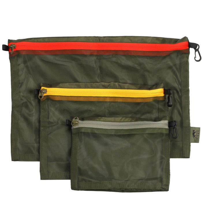 Juego de bolsas de bolsillo de malla de tigre de Tasmania, bolsa de almacenamiento táctica de 3 tamaños, equipo EDC - GoMilitar