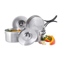 Tatonka Camping Cooking Juego de acero inoxidable de acero inoxidable Pot compacta de fuego al aire libre
