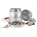 Tatonka Camping Cooking Stove Set stainless steel burner outdoor compact pot pan - GoMilitar