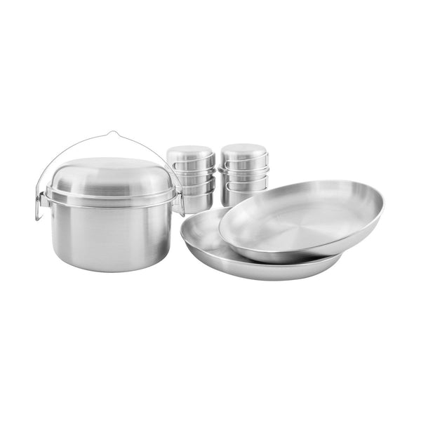 Tatonka Picnic Set II 8pcs compact camping cookware hiking cooking kit pan bowl - GoMilitar