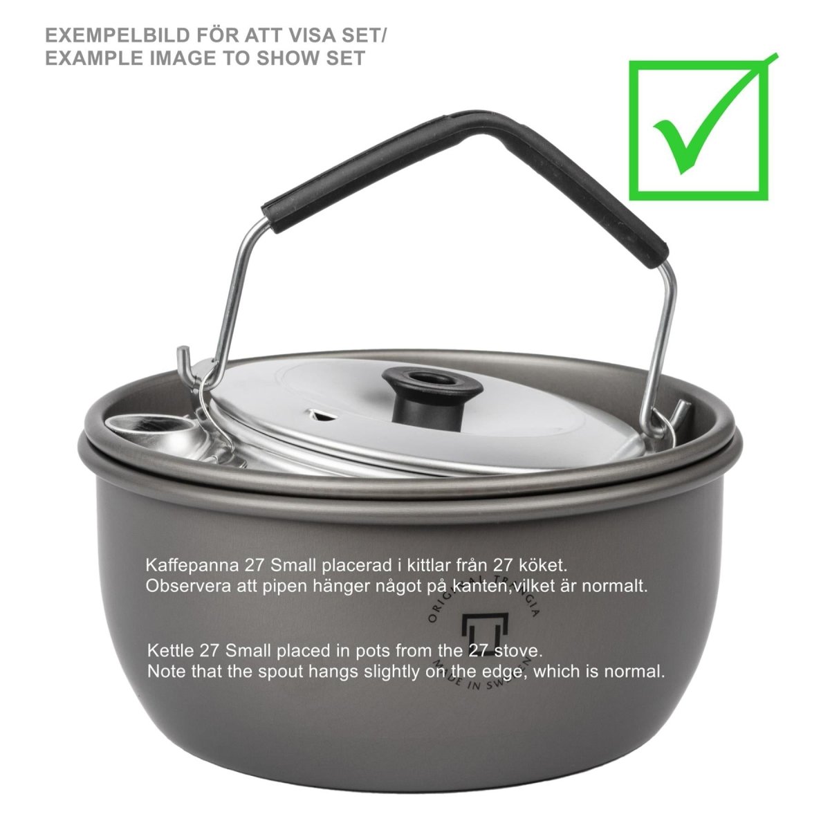 Trangia 0.6l tapa de tetera aluminio mango plegable ligero para acampar para acampar