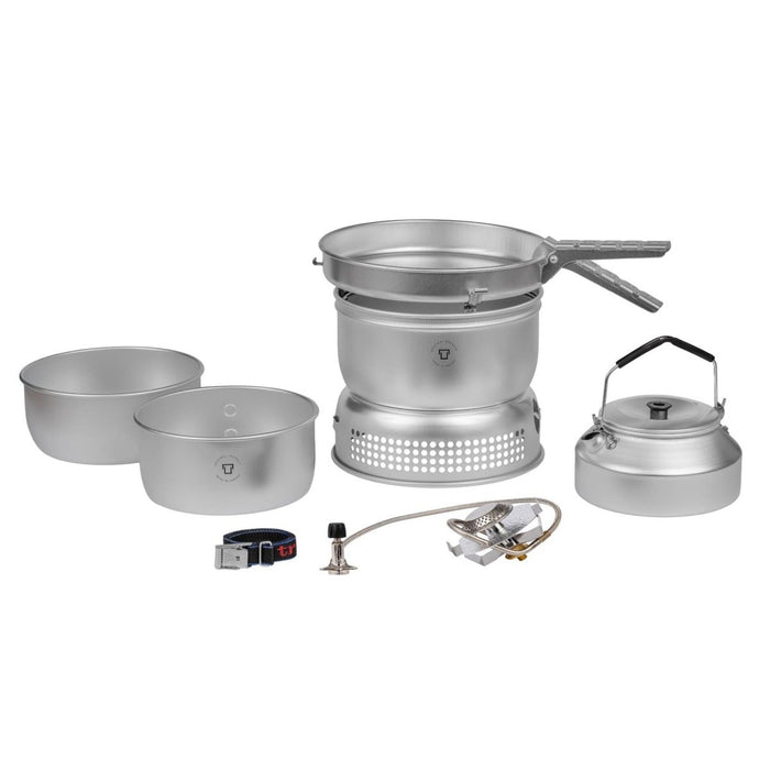 Juego de cocina de aluminio Trangia, utensilios de cocina compactos y ultraligeros para exteriores, camping - GoMilitar