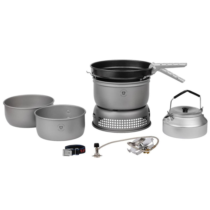 Juego de estufa compacta Trangia 1,75L de aluminio anodizado duro ligero para mochilero - GoMilitar