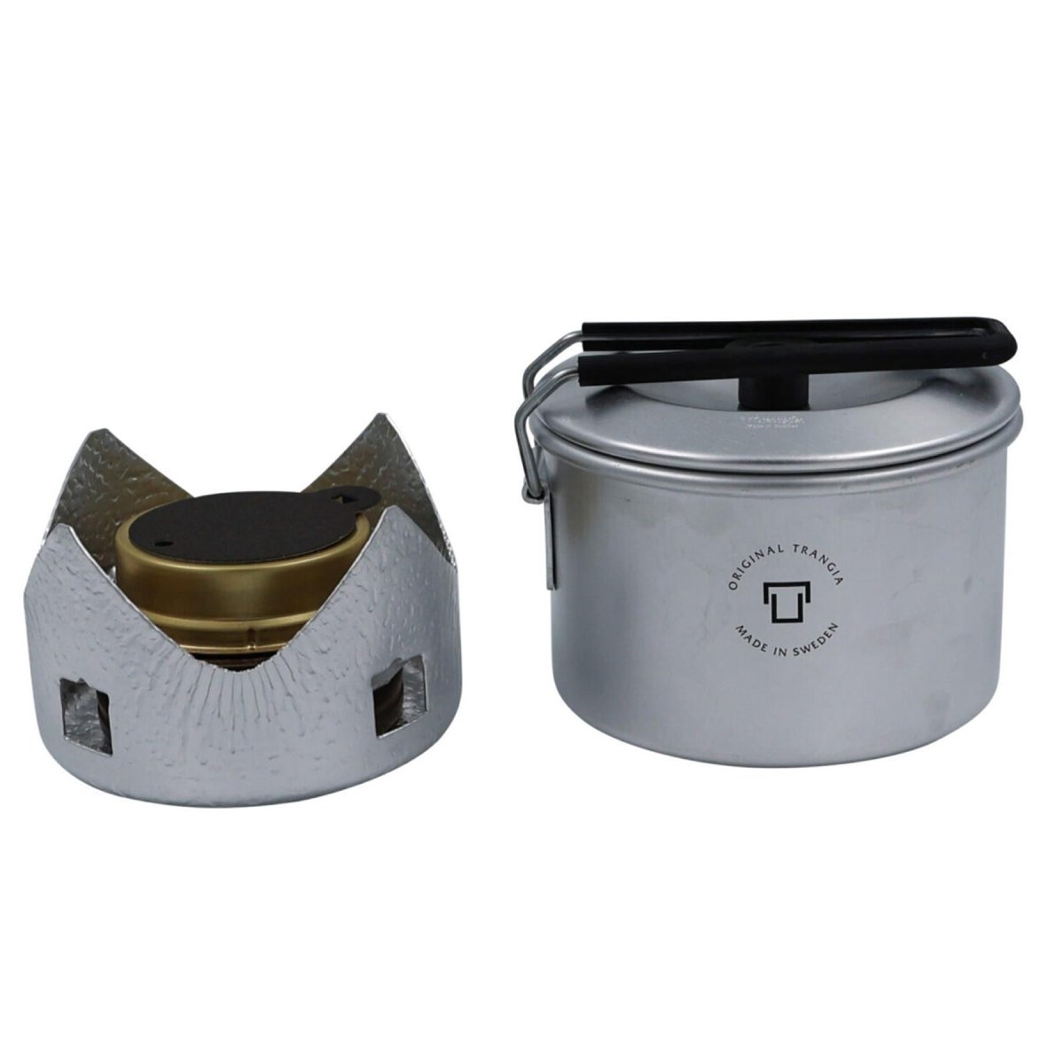 Set de estufa de cocina de Trangia utensilios de cocina livianos de acero inoxidable compacto de senderismo